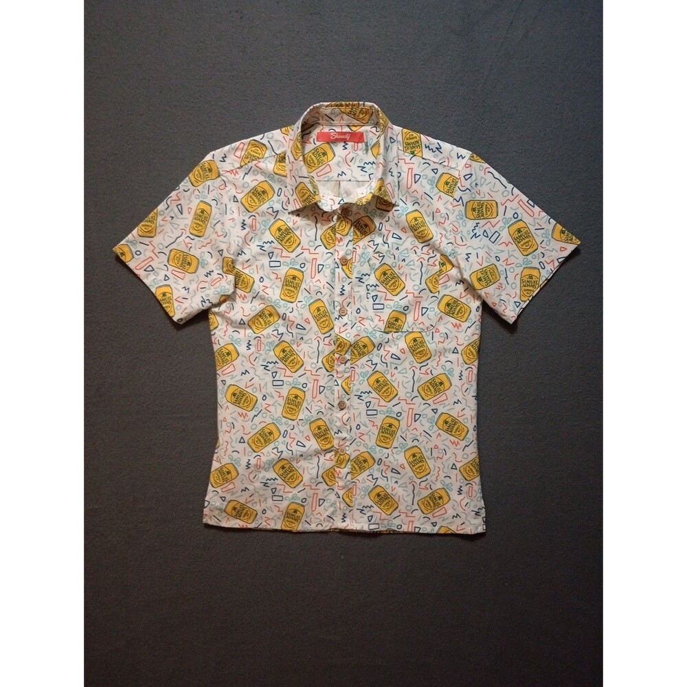 Shinesty Samuel Adams Summer Ale Sam Button Up Shirt Sam Size Small